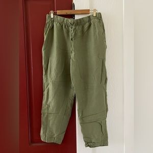 Olive Green Linen Pants